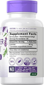 Carlyle Lavender Pills | 80 mg | 120 Softgel Capsules | Calm & Non-Drowsy Formula | Non-GMO & Gluten Free Supplement