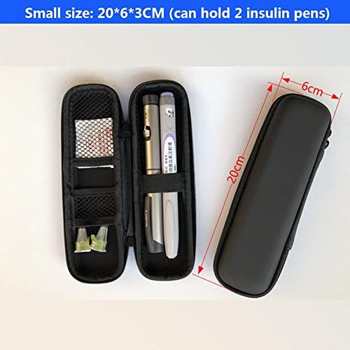 1PC Black Insulin Cooler Travel Case - Portable Insulin Cooling Case Insulated Organizer