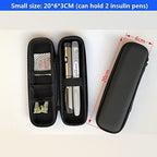 1PC Black Insulin Cooler Travel Case - Portable Insulin Cooling Case Insulated Organizer
