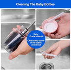 Bottle Brush, Long Stainless Steel Handle Water Bottle Brush Cleaner, Sports Bottle Scrubber, Kitchen Scrub Cleaning Brushes for Beer Bottles, Cups, Wine Glasses, Coffee Mugs, Tumblers, Thermos