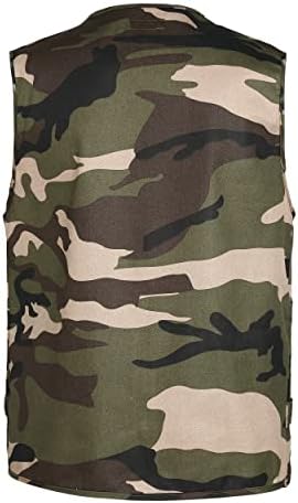 Men’s Fishing Vest Summer Outdoor Work Safari Travel Photo Vest with Multi Pockets