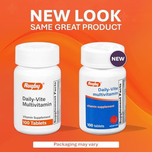 Rugby Daily-Vite Multivitamin - Daily Vitamin Supplement - 100 Tablets (2 Pack)