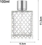Enslz 100ml 3.4 oz Refillable Spray Perfume Bottles large cosmetic Fine Mist Atomizer Empty Portabe Clear Glass Essential Oil Container for Travel