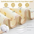 Muslin Diaper Changing Pad, Waterproof Diaper Change Mat Liner for Baby, Reusable Incontinence Underpad for Travel, Leakproof Absorbent Mat for Newborn