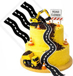Edible Race Tracks Paved Roadway Scenic Themed Stick On/Lay On Cake Border Decoration Toppers