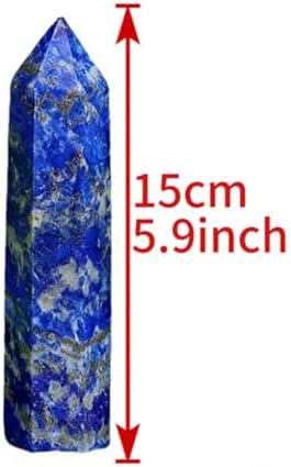 AierCrystal 2pcs Natural Crystal Point Wand Set,Hand-Finely Polished,Meditation Healing Purification,Full-Scenario Decoration Display for Home Office,Holiday Gifting(15cm Big Wand 2pcs Lapis Lazuli)