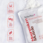 BetterYou Magnesium Muscle Bath Flakes - Mineral Bath Salts for Muscle Recovery - Post-Workout Soak for Sore Muscles - Natural Magnesium - 2.3 lb
