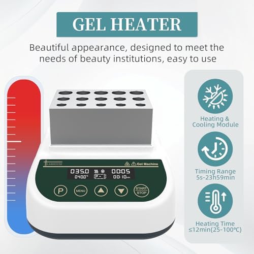 Gel Heating Cooling Machine Professional PRP PPP Gel Maker 2.5ml/5ml/10ml Block Dry Bath Incubator Temperature Control Timing Function