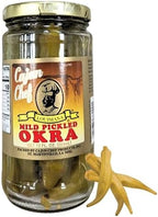 Cajun Chef Mild Pickled Okra 12oz (Pack of 1) - Great in Bloody Mary's - Versatile Garnish for Sandwiches, Salads, Martini's, Cheese Boards, and More (Mild Pickled Okra 12oz)