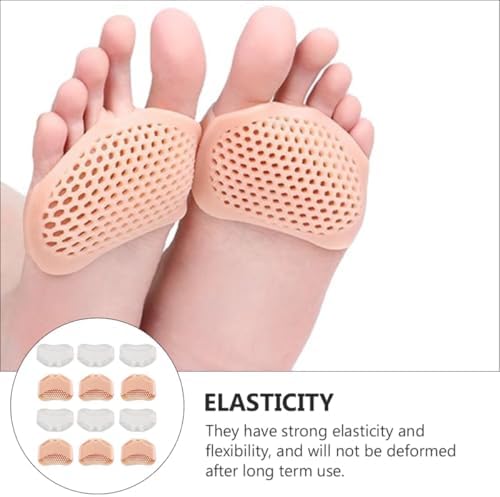 Mipcase Silicone Forefoot Pads 6 Pairs Set Anti-wear Ball of Foot Cushions Non-Slip Honeycomb Soft Gel Inserts for High Heels Women’s Foot Relief Random Color