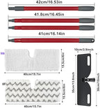 Microfiber Mops for Floor Cleaning, Dust Mop for Hardwood Floors with 2 Heavy Scrub Mop Pads, 2 Microfiber Pads and 4 Section Adjustable 58” Long Handle, Double-Sided Flip Flat Mops for Hardwood