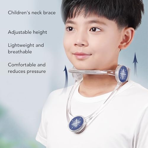 Adjustable Neck Stretcher for Kids, Ergonomic Design, Lightweight and Portable Corrects Sitting Posture, Relieves Neck Fatigue, and Improves Concentration, Cervical Collar