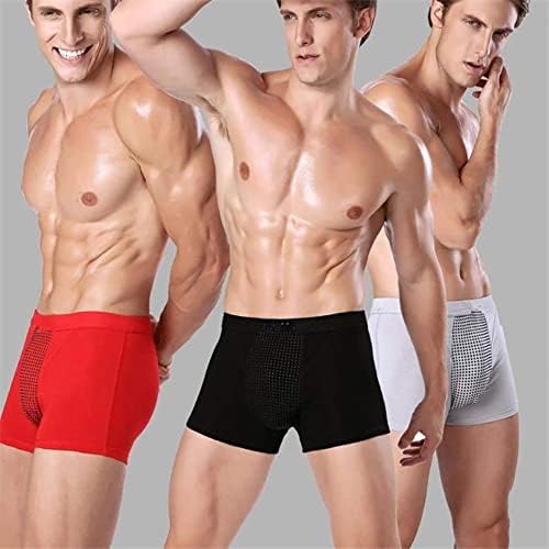 pearlzone 5 Packs Men Physiological Enlargement Underwear Magnetic Therapy Health Care Shorts Big Crotch Boxer Briefs