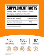 BulkSupplements.com Glycerol Monostearate Powder - Glycerol Supplement, GMS Powder - Unflavored, Food Grade & Gluten Free, 1.5g per Serving, 100g (3.5 oz) (Pack of 1)