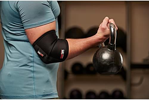 Rocktape Assassins Elbow Brace, Elbow Compression Sleeves for Exercise, Joint Pain Relief & Injury Protection (2 Sleeves) Small, Black