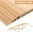 Vinyl Door Threshold Flooring Transition Strip Self Adhesive Carpet Edging Strip for Laminate Doorway Edge Threshold from 1/5" to 2/5" (Light Yellow Wood Grain, 3.3 Ft)