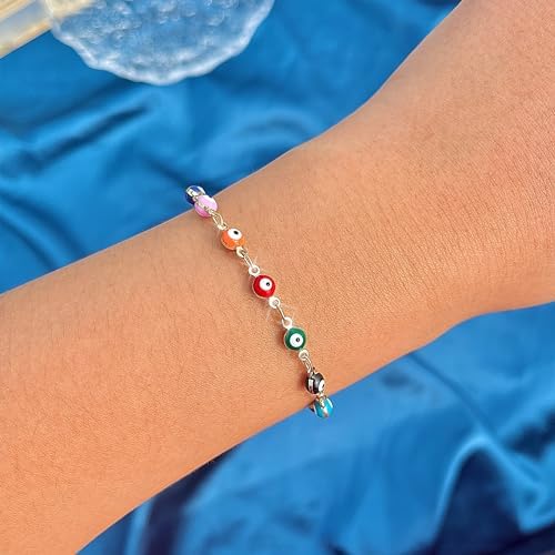 choice of all Evil Eye Bracelets Blue Eye Ojo Hamsa Jewelry Dainty Gold Link Bracelets for Women Lucky Turkish Protection Trendy Birthday Jewelry Gifts