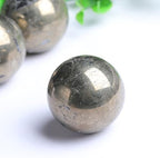 Natural Pyrite Crystal Sphere 1.6" (40mm) - Healing Gemstone Ball for Meditation, Feng Shui, Home Office Decor | Witchcraft Divination Crystal