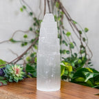 Down to Earth Selenite Iceberg Tower – Natural White Crystal for Energy Cleansing, Meditation, Reiki, Charging Stones & Home Décor – Polished Healing Crystal Tower (6" Iceberg)