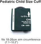 Universal NIBP Cuff with BP12 Connector for Child, 18-26 cm Reusable Single Tube Nylon Replacement BP Cuff with Inner Airbag for Blood Pressure Monitor Machine