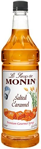 Monin Salted Caramel Flavored Syrup, 1 Liter -- 4 per case.