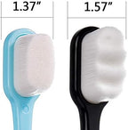 DI QIU REN Extra Soft Toothbrush for Sensitive Gums, Manual Toothbrush with 8 Tubes of 10000 Soft Floss Bristle for Gum Care, Protect Fragile Gums Good Cleaning Effect (Blue & Pink)