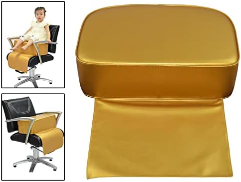 Generic Deluxe Hair Salon Cushion for Kids' Styling Comfort, Golden, 38cm x 28cm x 16cm