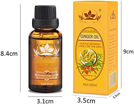 Ownest 3 Pack Ginger Massage Oil,100% Pure Natural Lymphatic Drainage Ginger Oil,SPA Massage Oils,Repelling Cold and Relaxing Active Oil-30ml