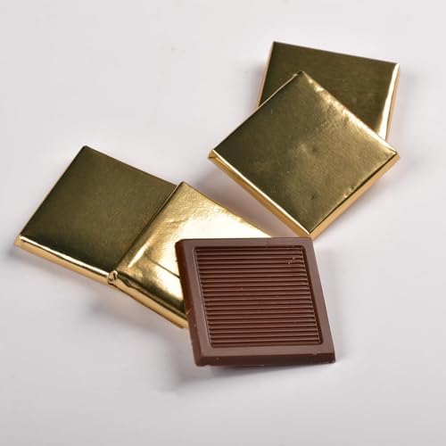 145 pcs. Milk chocolate with gold foil,1 kg Chocolate, Neapolitan chocolate, chocolate gift for wedding, baby shower, special events (Milk Chocolate - Gold Foil)
