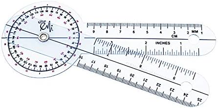 EMI 6 Inch Clear Plastic Goniometer Round EGM-424