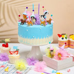 Weysat 27 Pcs Dog Cake Topper Animals Figures Birthday Party Decorations with Mini Hat with Pom Poms Puppy Dog Figure Cupcake Toppers Decoration with Mini Skirt and Hat for Puppy Animals Themed Party