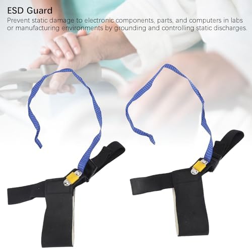 2PCS Anti Static Ankle Heel Strap for Grounding, Adjustable Anti Static Foot Grounder ESD Band Protecting Electronics Against Electric Shock