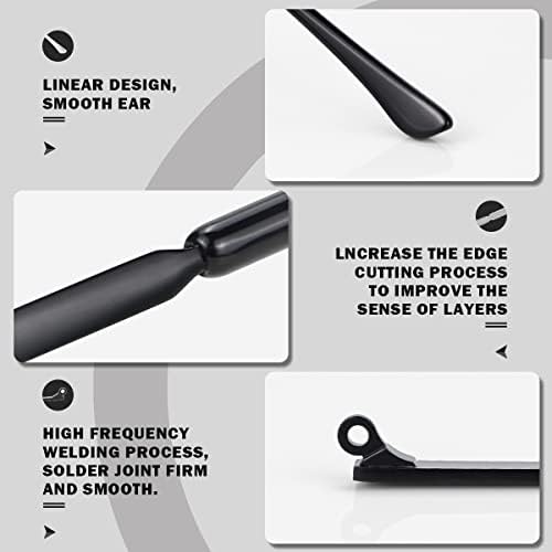 1 Pair Metal Eyeglass Replacement Arm, Eyewear Frame Temple Replacement Universal Sunglasses Arm Legs Replacement for Thin Metal Glasses, Sunglasses（Black）