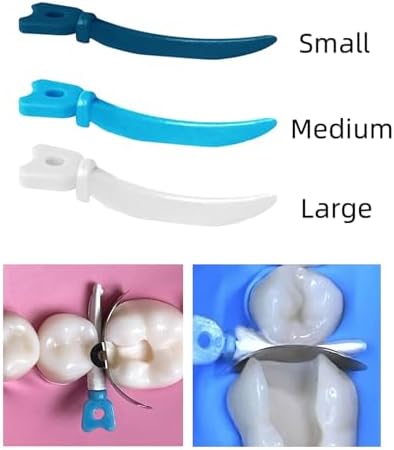 Dental Sectional Matrix System Set, W5 Dental Wedges Plastic, Dental Matrix Holder Clamp Tweezers Forceps. (72PCS Wedges)