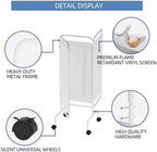 INNOVART 3-Panel Mobile Medical Privacy Screen Room Divider with Wheels, Foldable Flame Retardant Vinyl Room Divider Panels Easy for Storage, Portable Partition Dividers for Hospitals, Clinics, Salons