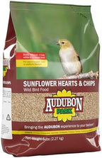 Audubon Park Sunflower Hearts & Chips Wild Bird Food, No Mess Sunflower Seeds for Birds, 5-Pound Bag