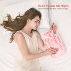 samply Hot Water Bottle - 2L Hot Water Bag with Furry Cover, Light Pink