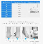 SFKLYU Drop Foot Orthosis Support Ankle Stabilizer Breathable Portable Drop Foot Orthosis Brace for Sprains, Tendonitis, Volleyball, Basketball, Sprained Ankle,Right,3XL