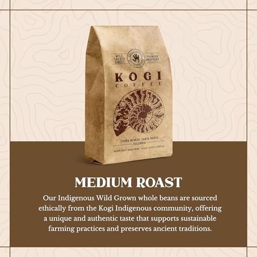 The Younger Brothers Trading Co. – Kogi Indigenous Wild-Grown Coffee, Medium Roast, Whole Bean, 35.2 oz (Pack of 1)