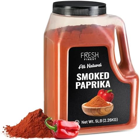 Fresh Finest Smoked Paprika Bulk 5 LB - Premium Ground Seasoning, Freshly Packed at the Source, Perfect for Stews, Meat Rubs, Sauces, and More - Ideal for Home & Commercial Cooking!