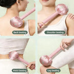 Mugwort Back Massage Hammer, Handheld Fabric Comfort Tapping Tool, Traditional Chinese Meridian Hammer, Portable Self-Care Massager for Back Muscle & Deep Tissue Relaxation (Pink, 12.2 inch)