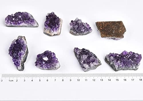 JIC Gem Amethyst Clusters Natural Raw Amethyst Geode Rock Healing Crystals Cluster Witchcraft Gemstone Specimen