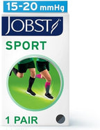 JOBST Sport Knee High - Athletic Compression Socks Designed for Women and Men - 15-20 mmHg Compression - Closed Toe - Black/Gray - X-Large