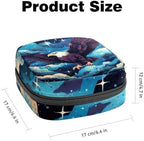 Sanitary Napkin Storage Bag, Zipper Period Pouch for Teen Girls Women, Portable Menstrual Tampons Collect Bags Starry Sky Eagle