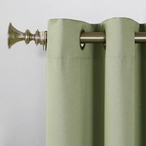 Sun Zero Becca Energy Efficient Grommet Curtain Panel, 40" x 63", Sage Green