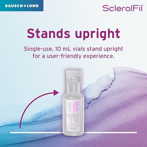 ScleralFil Preservative Free Saline Solution for Scleral Lenses, Buffered Isotonic Rinsing & Insertion Solution for Soft and Rigid Gas Permeable Contacts, Single-Use Vials, 30 Count