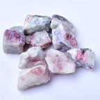 Natural Plum Blossom Tourmaline Raw Crystals, Large 1.25-2.0" Healing Crystals Natural Rough Stones for Tumbling, Cabbing, Fountain Rocks, Decoration, Polishing, Wire Wrapping, Wicca & Reiki DIY