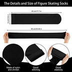 SATINIOR 6 Pairs Ice Skating Socks Roller Skating Socks High Tight Knee Nylon Roller Skate Sock Women Girl