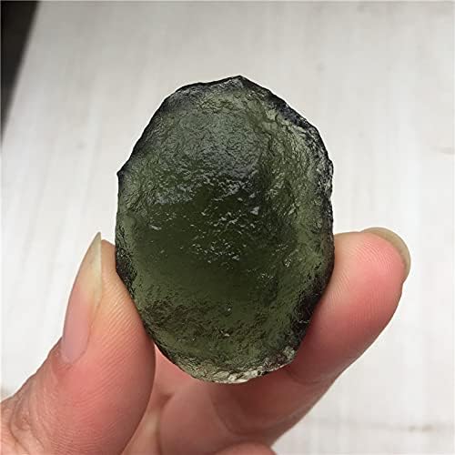 1pcs Green Moldavite Czech Meteorite Impact Glass Rough Stone Crystal Energy Stone SBOTTON-8571 (Size : 6-8g)