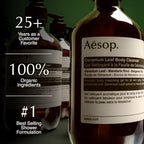 Aesop Geranium Leaf Body Cleanser | Gentle Shower Gel with Geranium, Mandarin and Bergamot Essential Oil Blend to Refresh & Balance Skin | 500 mL / 16.9 oz